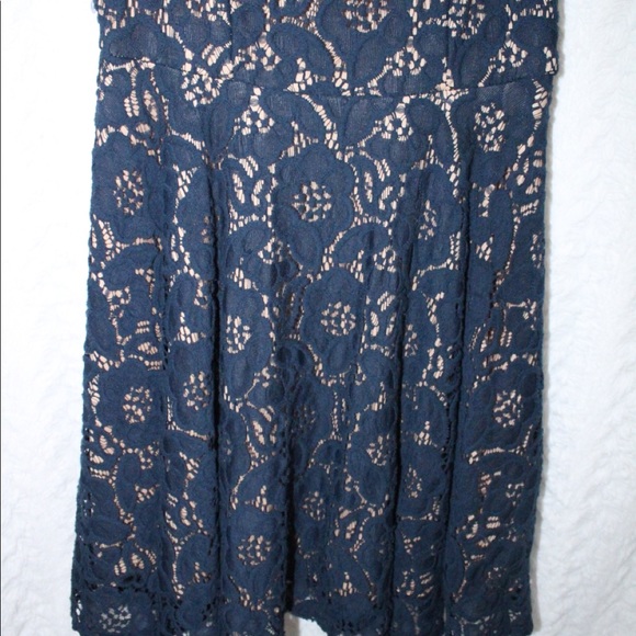 Blue Lace Womens Dress Foral Dress - Picture 9 of 10